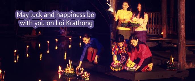 FBS company greeting clients on Loy Krathong!