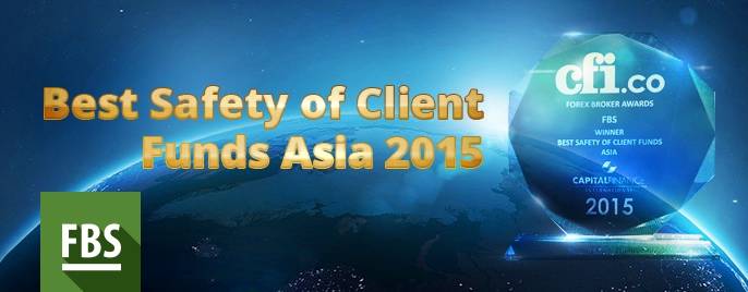 ¡La compañía FBS recibió el premio  "Mejor Seguridad con los Fondos del Cliente en  Asia"!