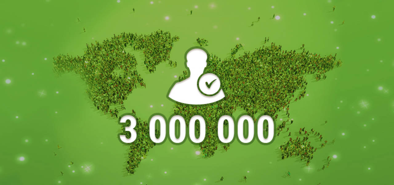 Great news everybody! It is 3 million of us now!