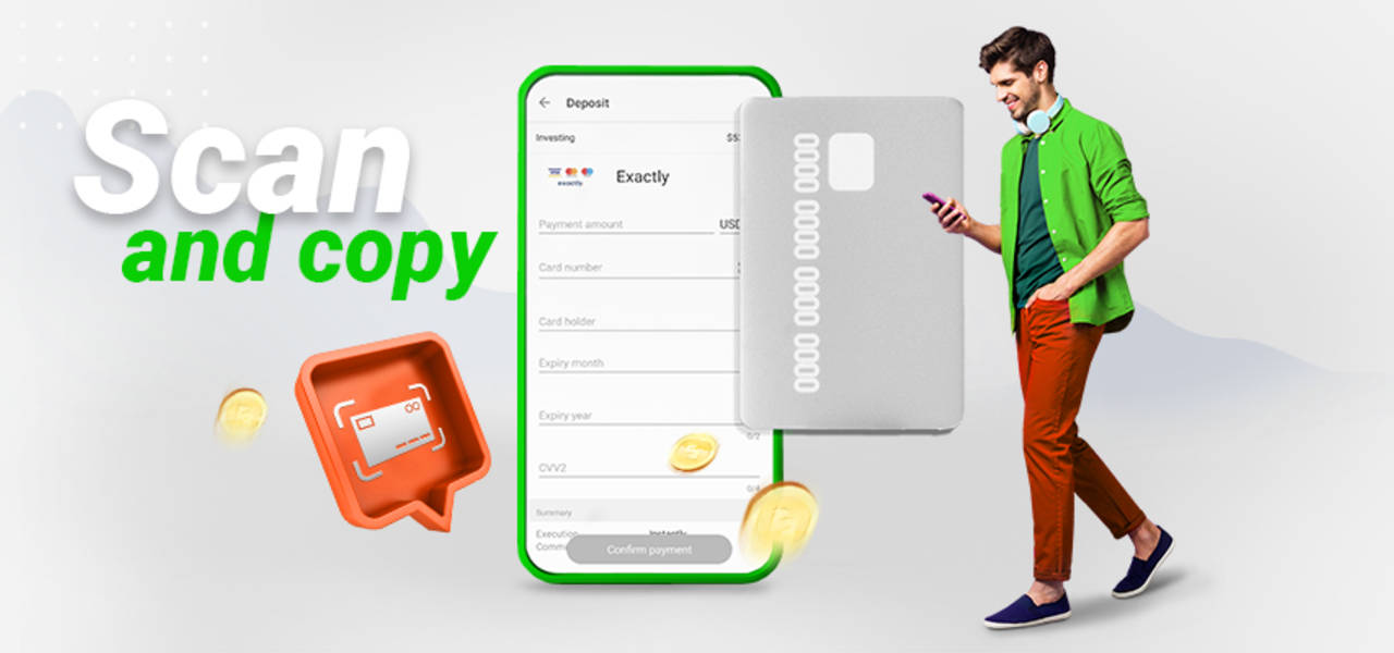 Novidades no aplicativo FBS CopyTrade: escaneie seu cartão para facilitar as transações!